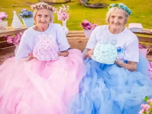 See How Brazilian Twin Sisters Celebrate Their 100th Birthday (Photos)